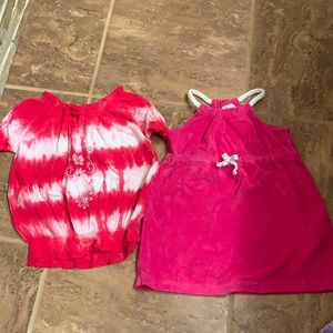 Tie Dye Shirt & Terry Coverup